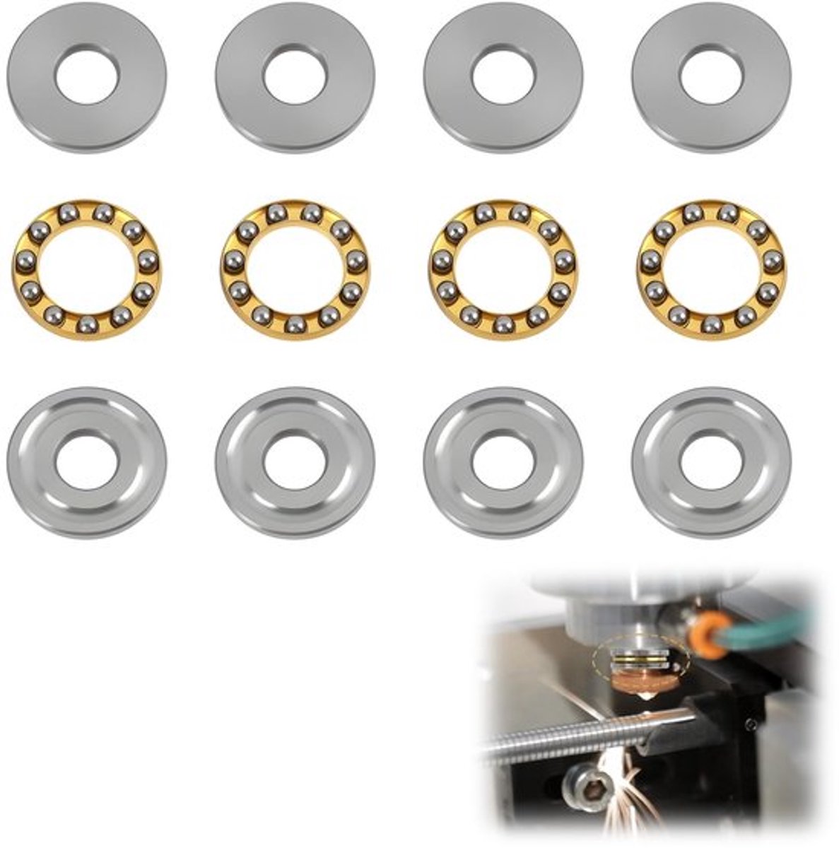 Set van 4 Axiale Kogellagers voor Machinebouw