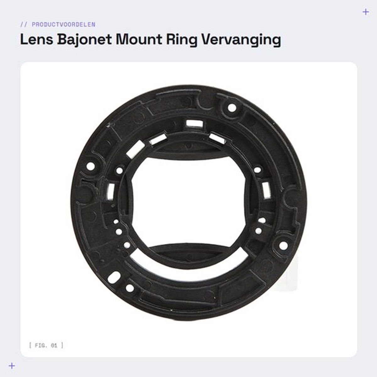 Bajonetmount Vervanging - Geschikt voor XC 16-50mm F3.5-5.6 OIS - Nauwkeurige Maat - Kunststof Materiaal - 100% Getest - Lensmount
