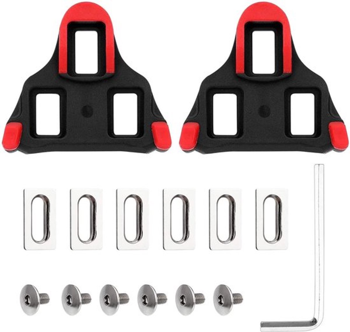 Fietssleats met Geheugenpositioneringsfunctie - Compatibel met Pedalen - Antislip TPU-Opppervlak - Professionele SPD SL-Noppen - 6-Graden Floating Systeem - Vermindert Pijn en Vermoeidheid - Schoenplaten