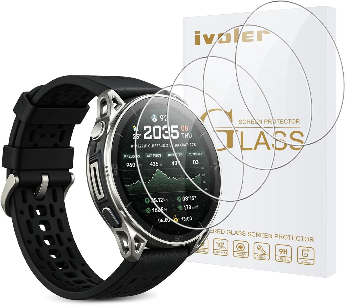 screenprotector 4 stuks - gehard glas - 9H hardheid - krasbestendig en anti-luchtbellen - ShopVlot