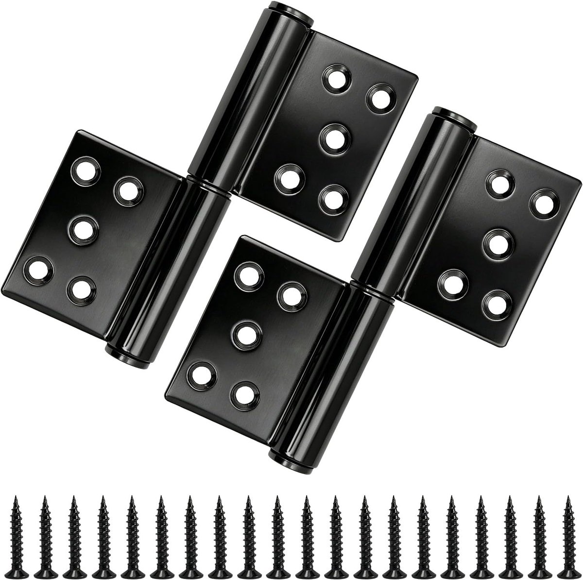 Deurscharnieren 132 mm - RVS afneembaar - 360 graden rotatie - duurzame installatie - ShopVlot