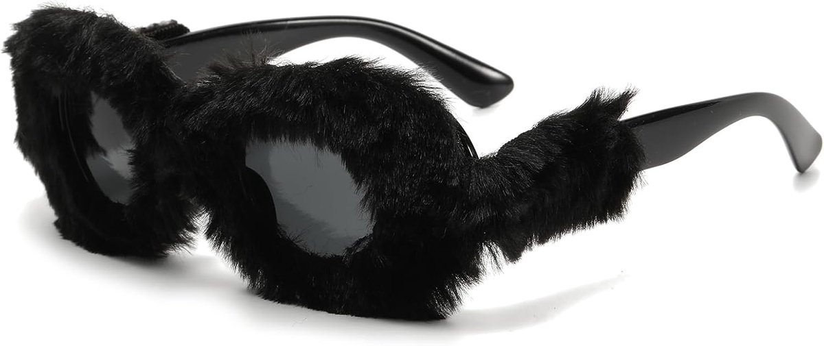 Zonnebril Fluffy Kat-Oog - Zacht Vilt - Pluche Fuzzy - Perfect voor Feestjes - ShopVlot