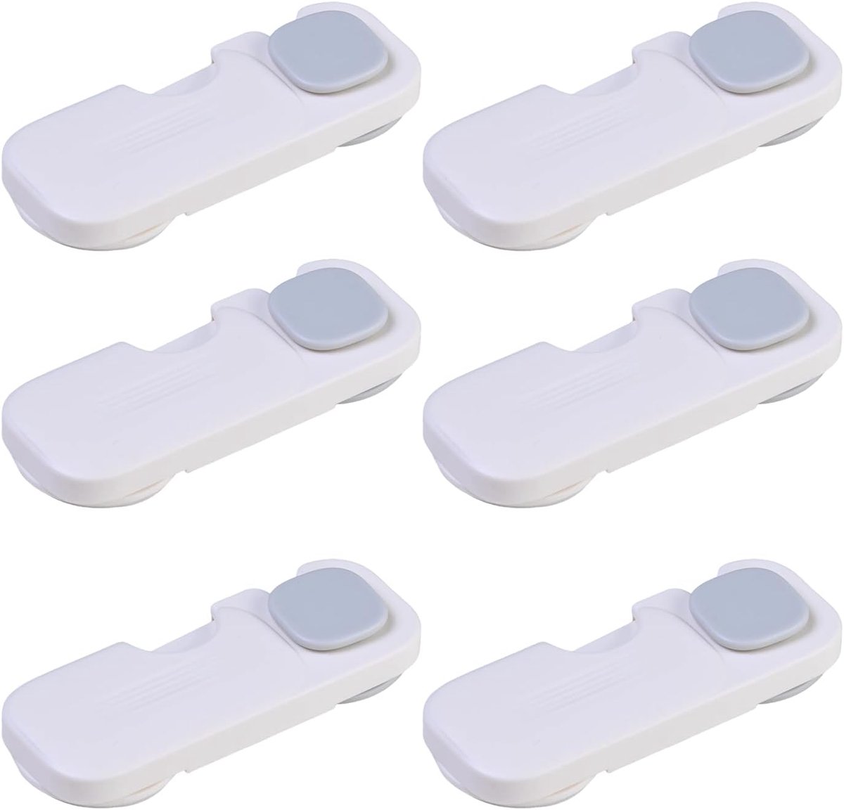 6 stuks deurstoppers, babykastblok, zelfklevend, boren niet nodig voor kasten, koelkasten, deuren - ShopVlot