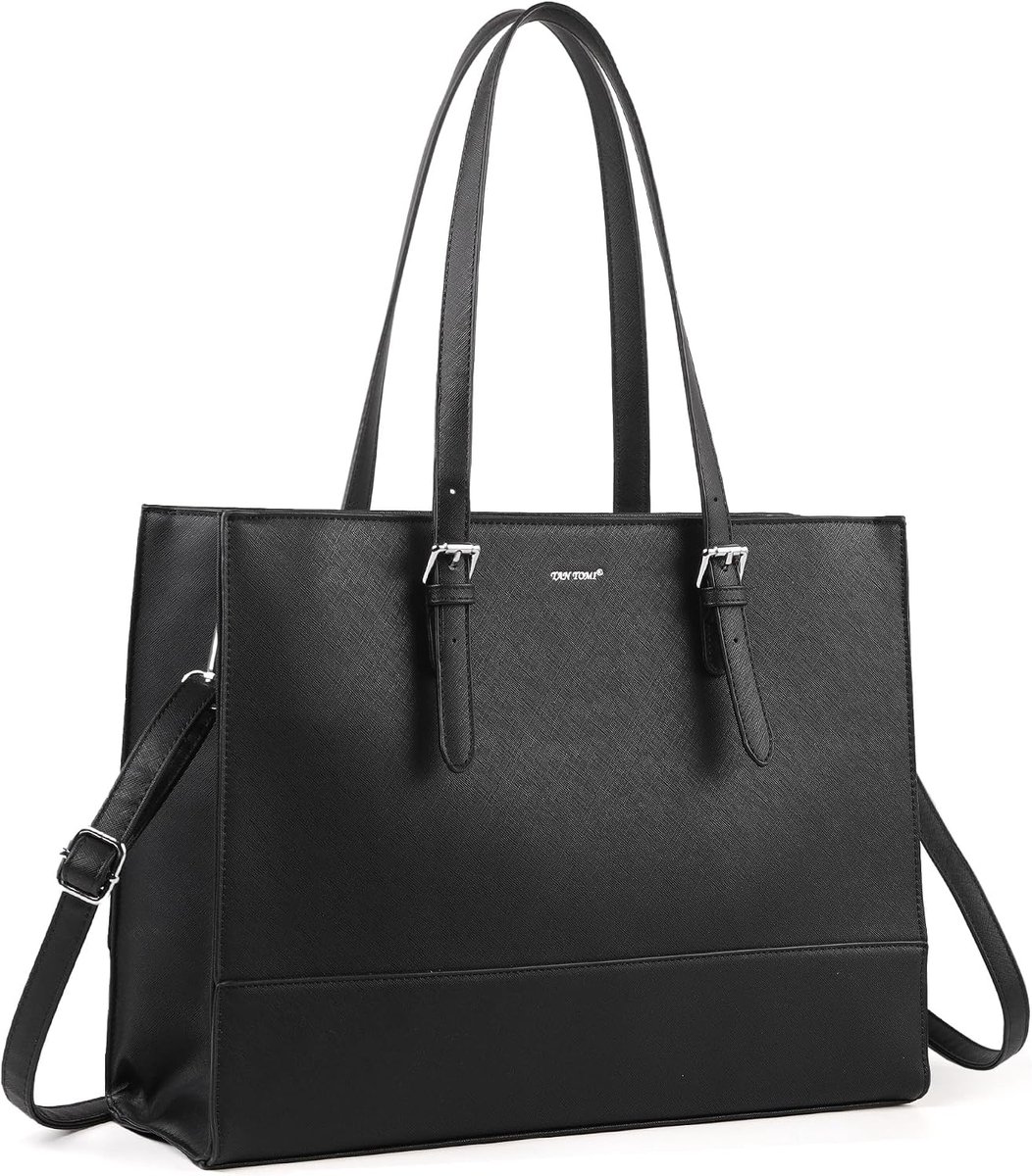 TANTOMI Women's Laptop Handbag, 15.6 Inch Briefcase, Computer Bag, Business Shoulder Bag, Office Bag, Handbag - ShopVlot