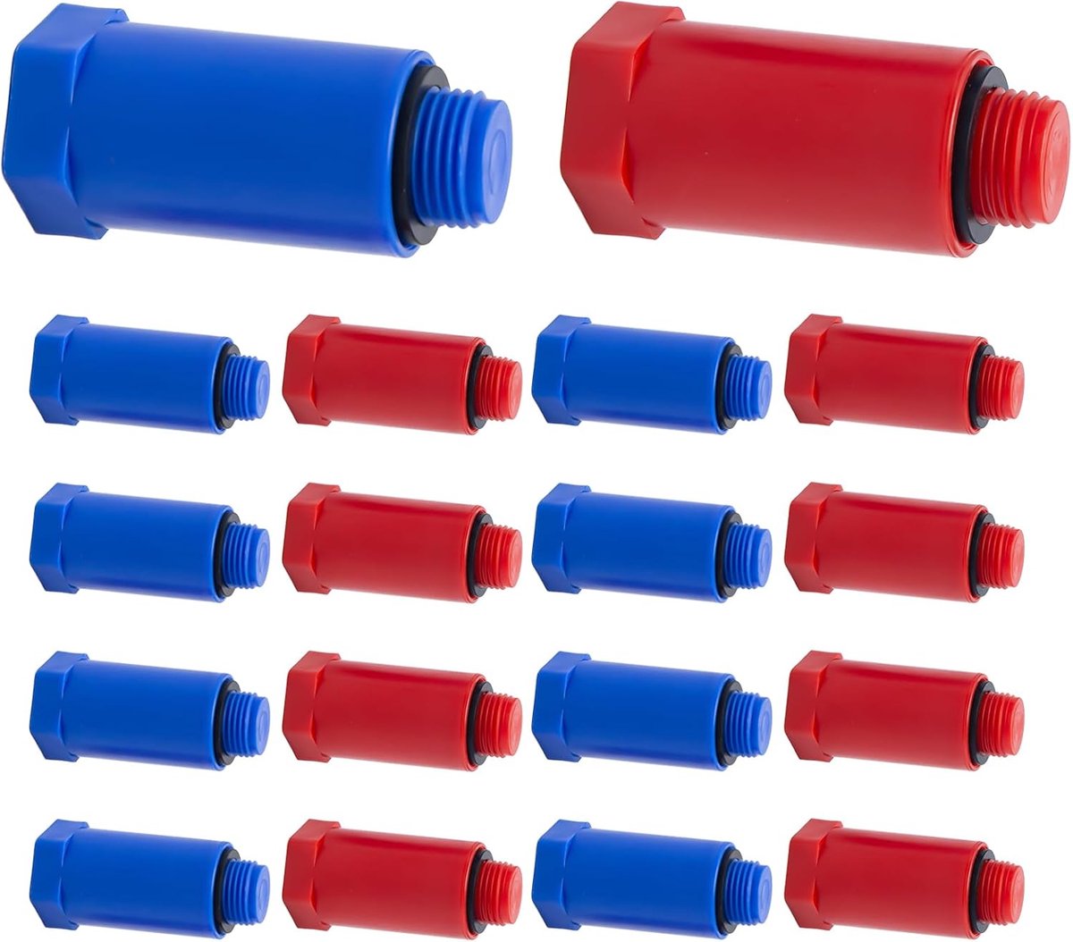 Construction stop 1/2inch red blue 16 pieces pressure stop 1/2 inch pressure resistant with plastic seal for water - ShopVlot