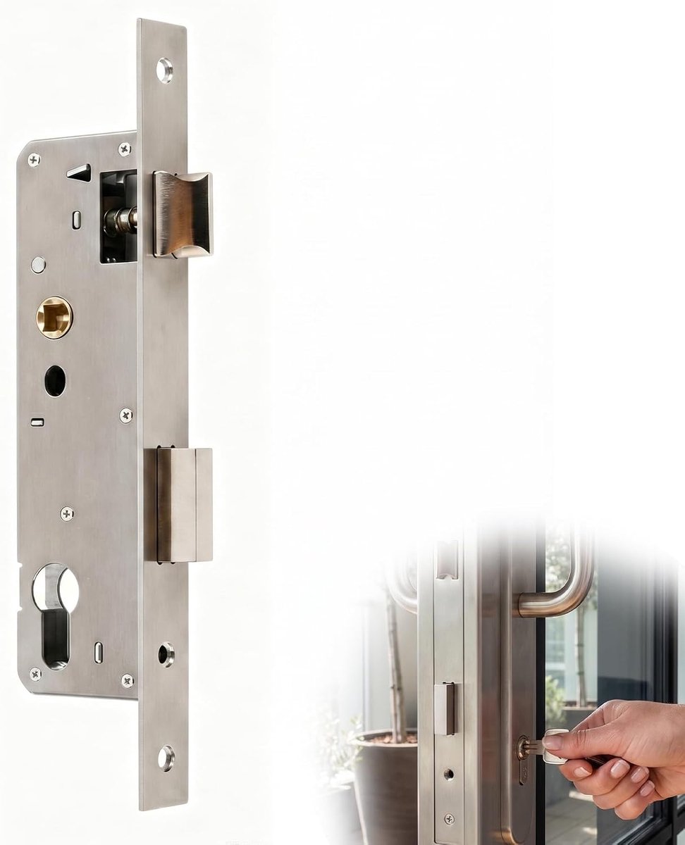 Zolara Tube Lock, Daylight Lock, Daylight Lock Buntbar Lock, Stainless Steel Tube Lock, Compatible with Front Door - ShopVlot