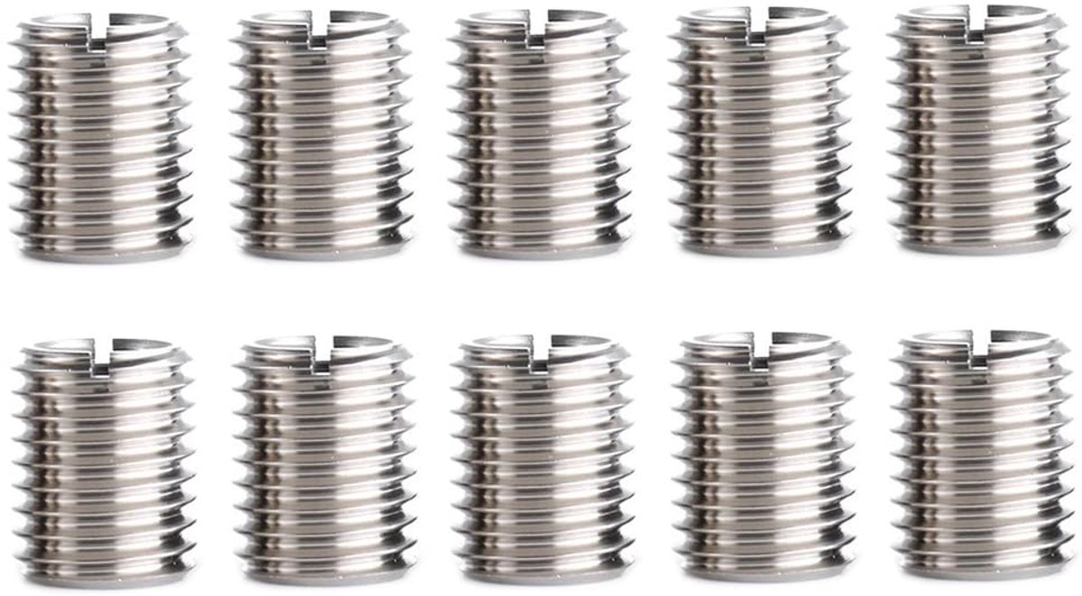 10 stuks schroefdraadinzetstuk M10 naar M8 x 15 mm roestvrij staal schroefdraadmoer reductiemoer schroefdraadadapter - ShopVlot