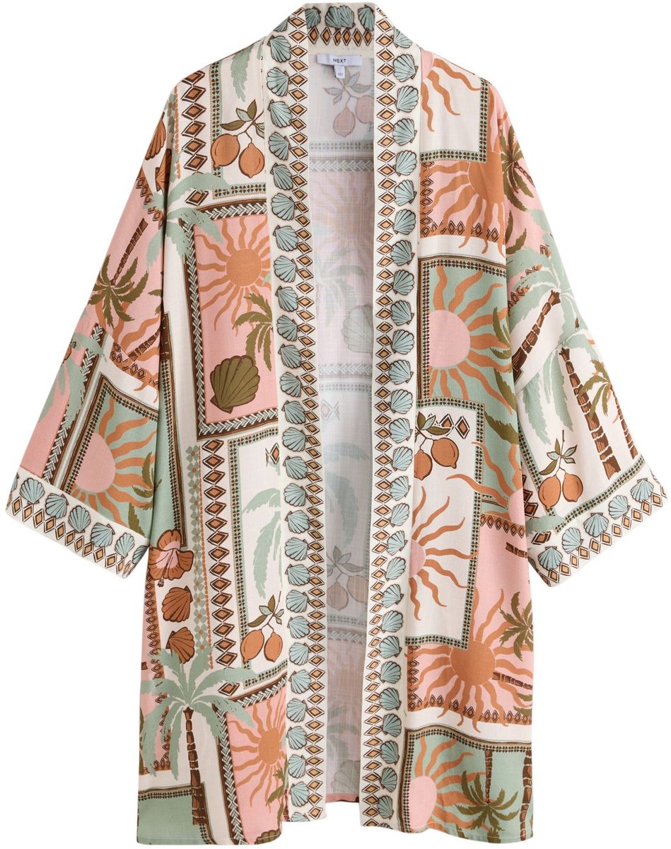 Next - Dames - Lange kimono - Bruin