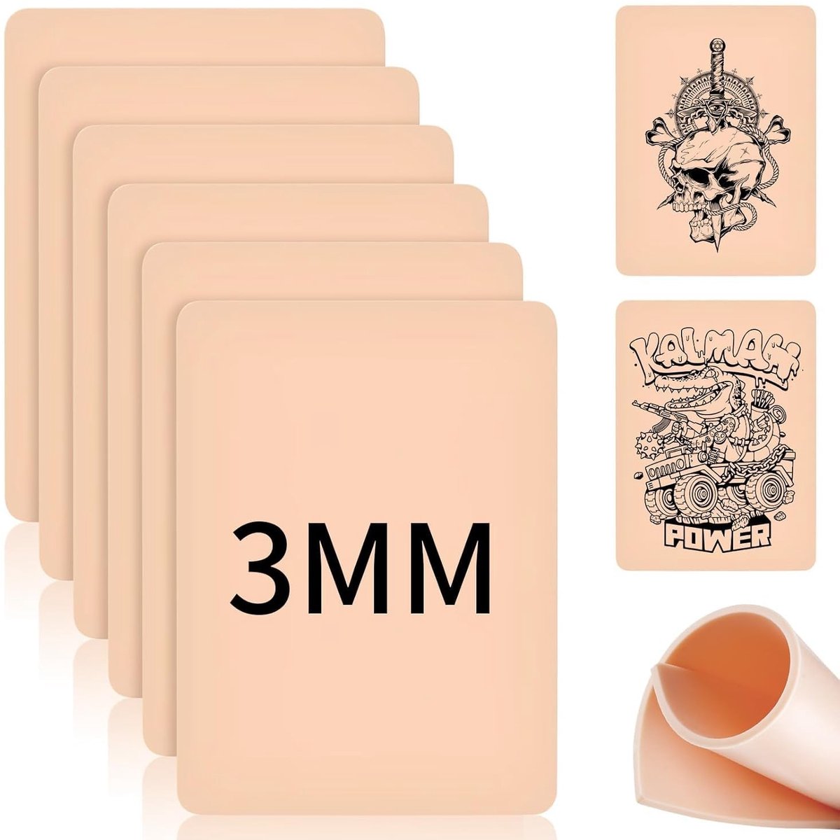 Solidchoice - Kunstmatige Tattoo Oefenhaak 6 Stuks 20 x 15 cm