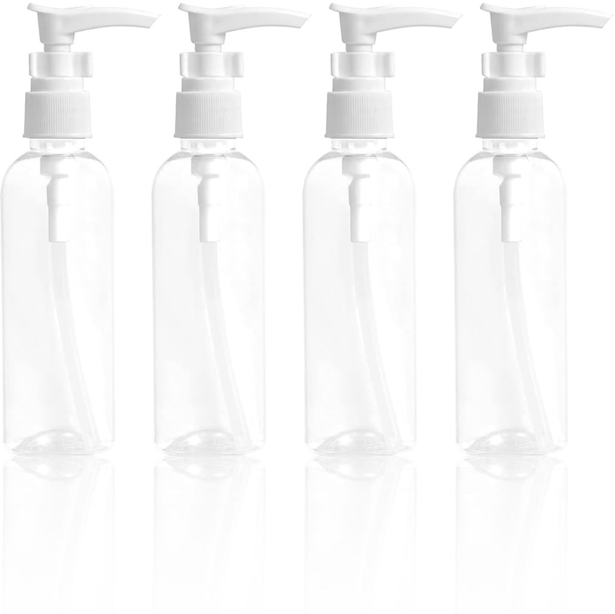 Solidchoice - Set van 4 Transparante Pompflessen 100 ml