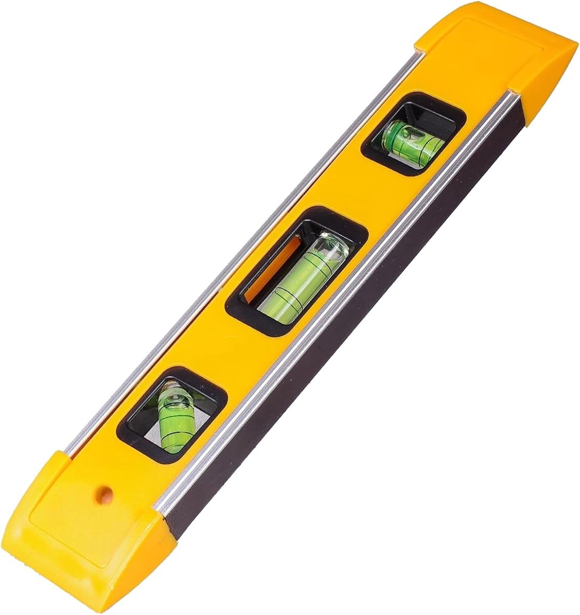 Magnetische waterpas 23 cm - schokbestendig - met 3 libellen - precisiegereedschap voor professionals - ShopVlot