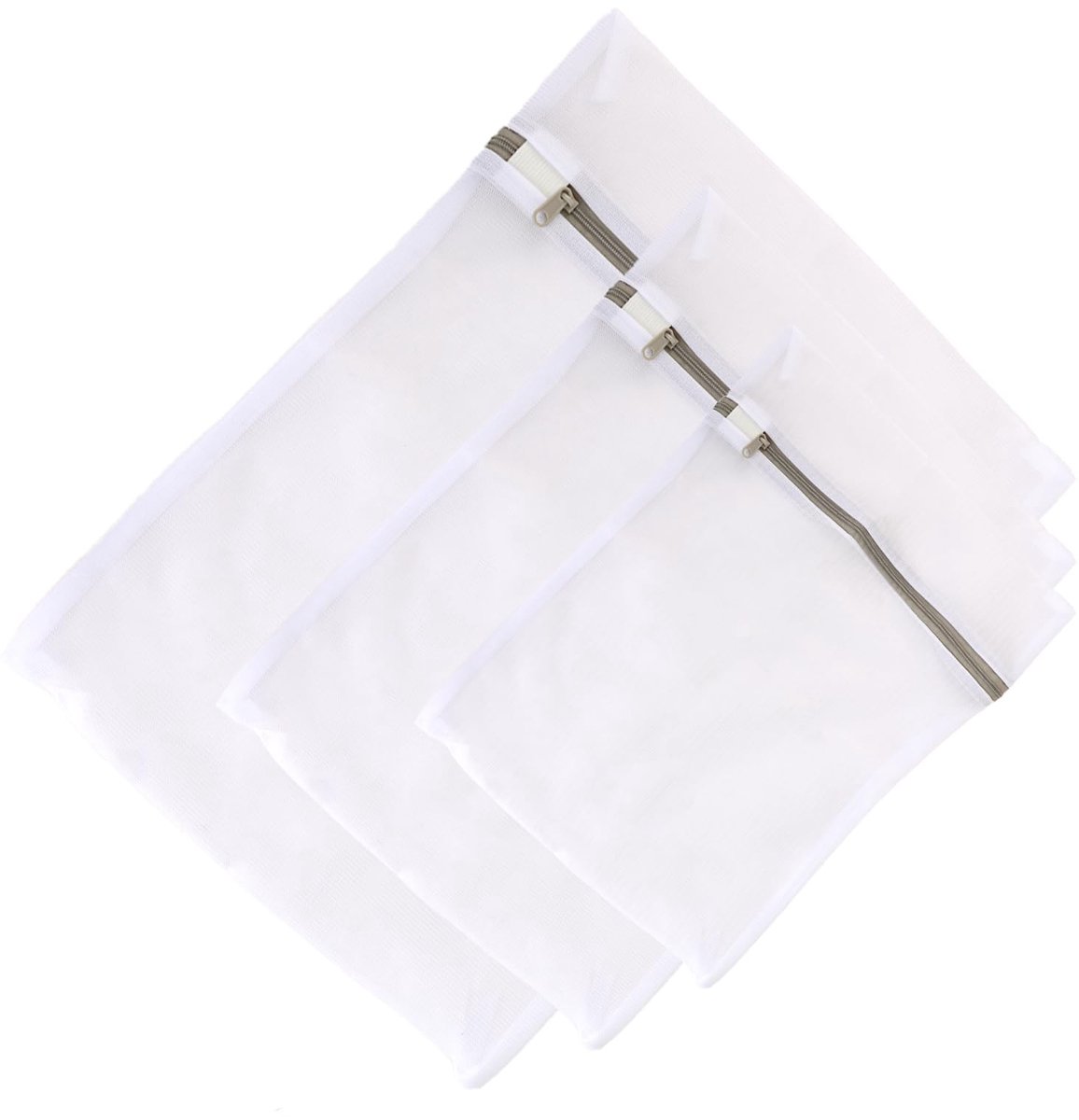 Solidchoice - Set van 3 Wasnetten met Rits voor Kledingbescherming
