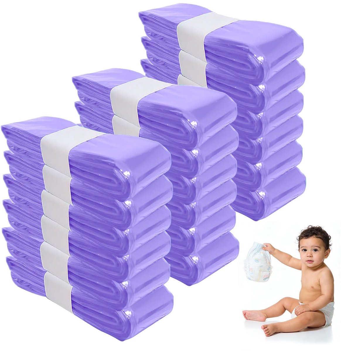 Solidchoice - 18 Stuks Navulfolie voor Luieremmer en Kattenbakvulling