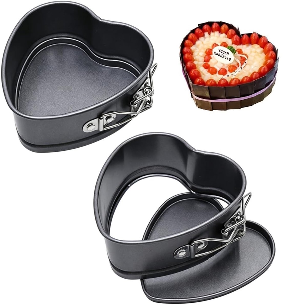 Solidchoice - Set van 2 Mini Springvormen met Antiaanbaklaag 11 cm