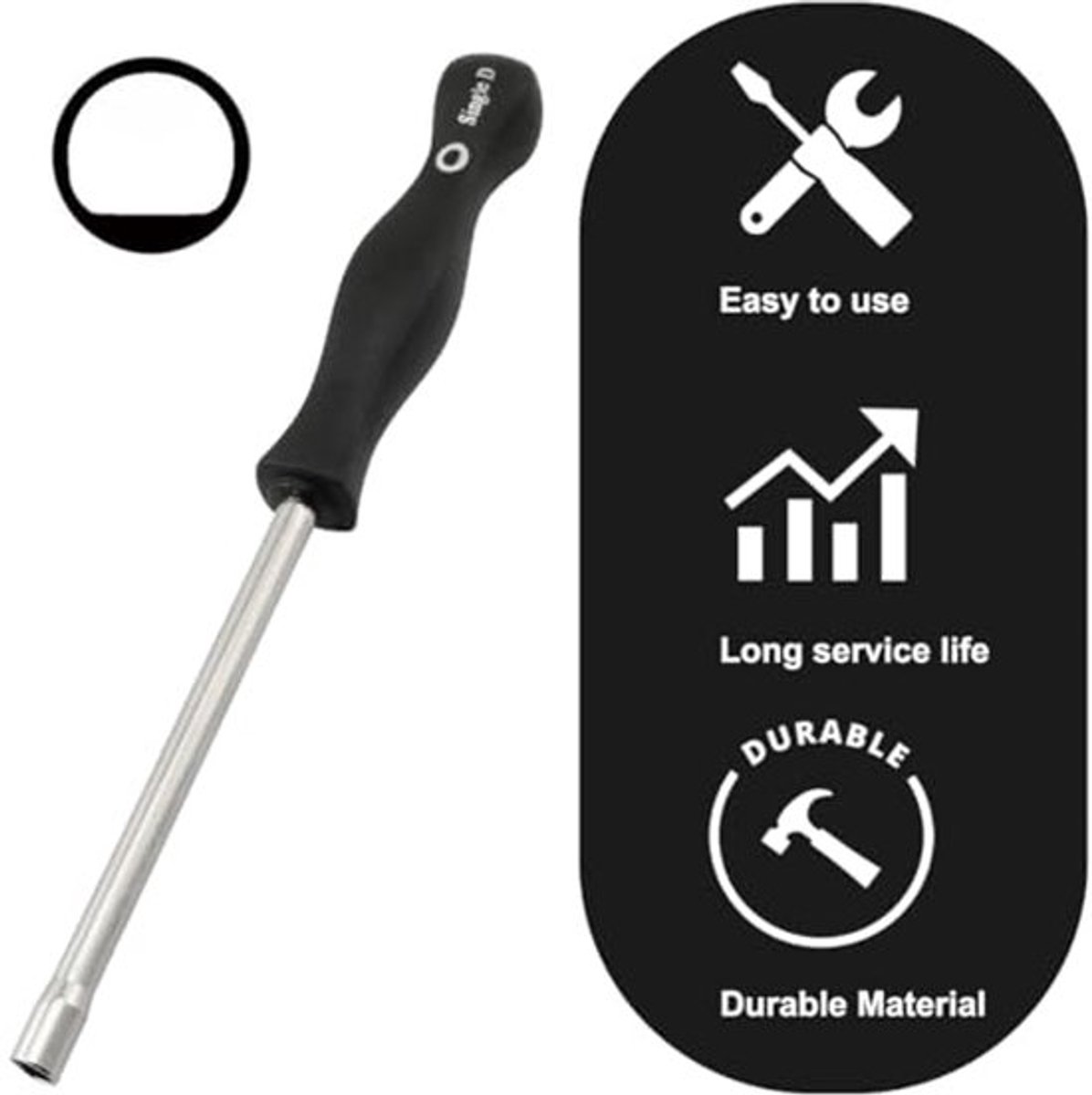 Enkele D-schroevendraaier Carburateurafstellingsgereedschap voor Walbro voor Ryobi voor Echo voor Poulan voor Homelite voor STHIL voor Husqvarna Weed Eater Kettingzaag Trimmer Bladblazer Kantensnijder 2