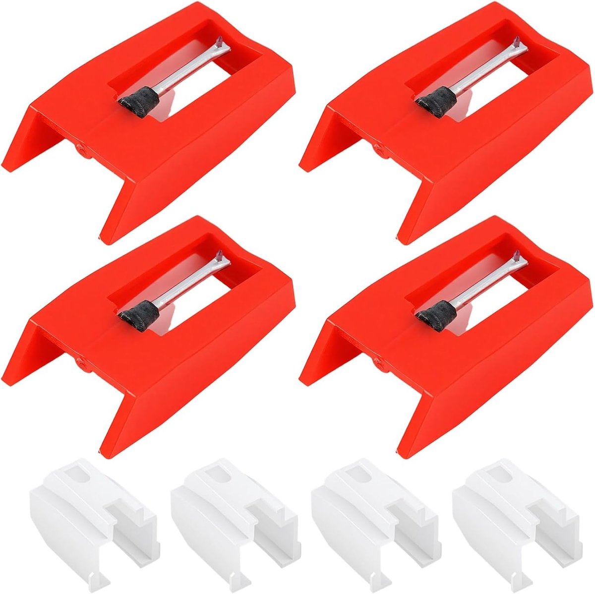Vervangende naalden voor platenspeler - 4 x diamanten naalden - compatibel met verschillende modellen - ShopVlot