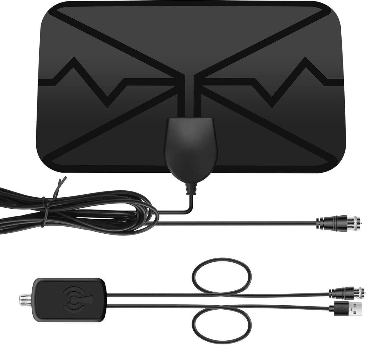 HDTV Antenne 3 Metres - Kamerantenne met Signaalversterker - Ondersteunt 4K 1080P HD - Ontvang gratis zenders - ShopVlot