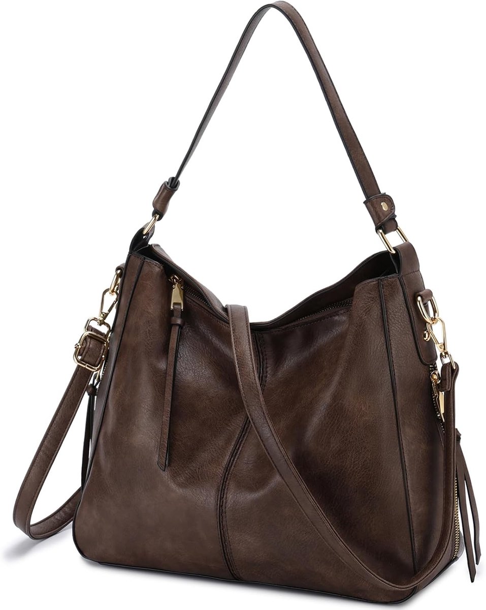 Hobo Dames Handtas - Faux Leer - Schoudertas met Verwijderbare Lange Strap - Stijlvol en Praktisch - ShopVlot
