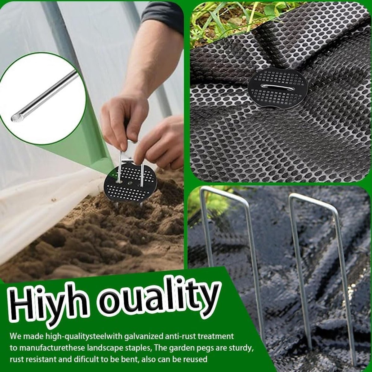 Tuinharingen Set - 15 cm - Gegalvaniseerd Staal - Voor Tuin en Landschapsprojecten