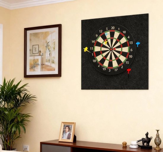 Solidchoice - Vilten Dartbord Muurbescherming, Set van 6 Stuks, Zwart van Solidchoice — afbeelding 4