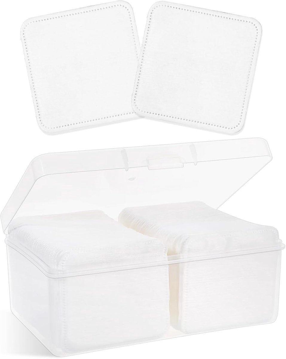 Makeup Pads 100 Stuks - Hypoallergene Katoenen Remover Pads - Perfect voor Gezicht en Ogen - ShopVlot