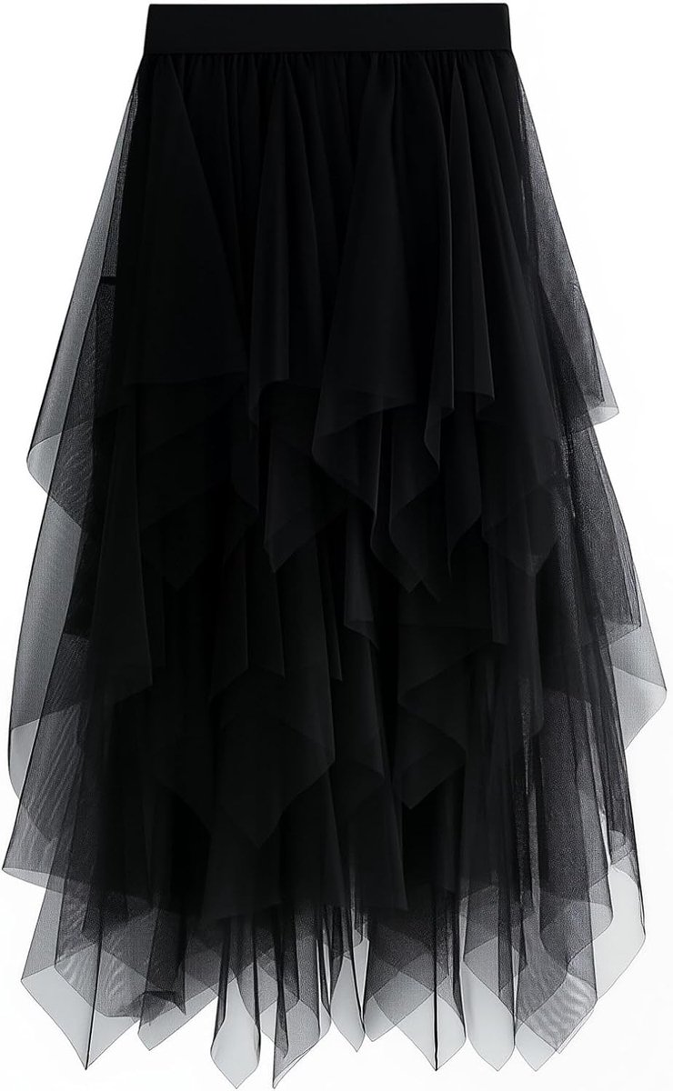 Verenrok damesrok M - tule gelaagd - onregelmatig plissé - perfect voor bal en party - ShopVlot