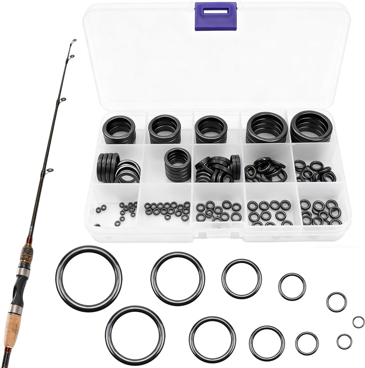 Solidchoice - Set van 160 Vissersringen in 15 Maten, Keramische Gidsen