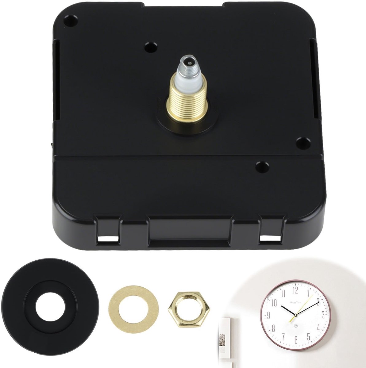 Solidchoice - Quartz Klok Mechanisme met Grote Wijzers voor Reparatie of Creatie