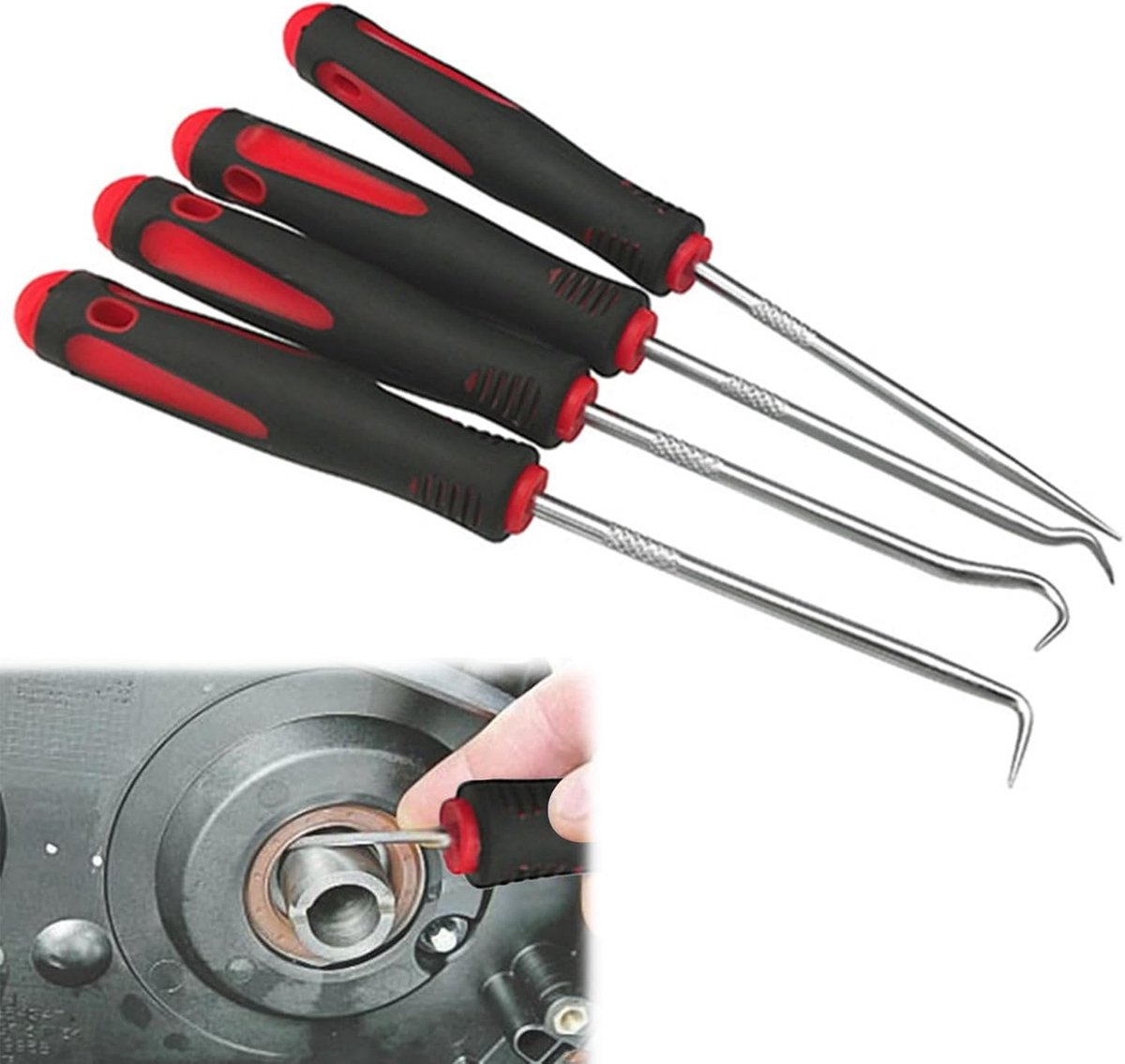 8-delige Precisie Haak- en Pickset voor O-Ringen, Demontagetools en Slangverwijdering
