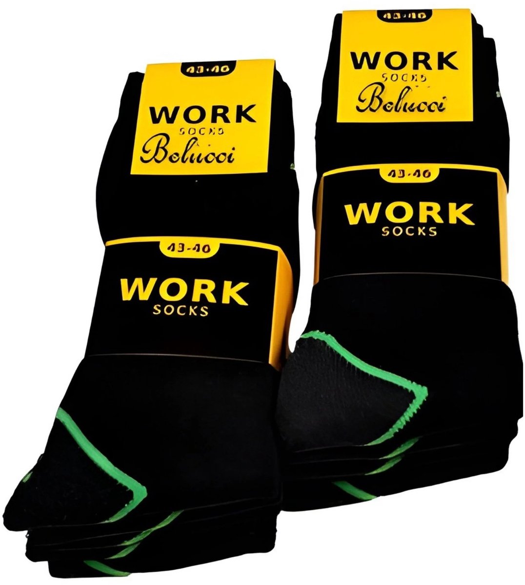 Work werksokken heren 10-paar - Zwart - 47-50