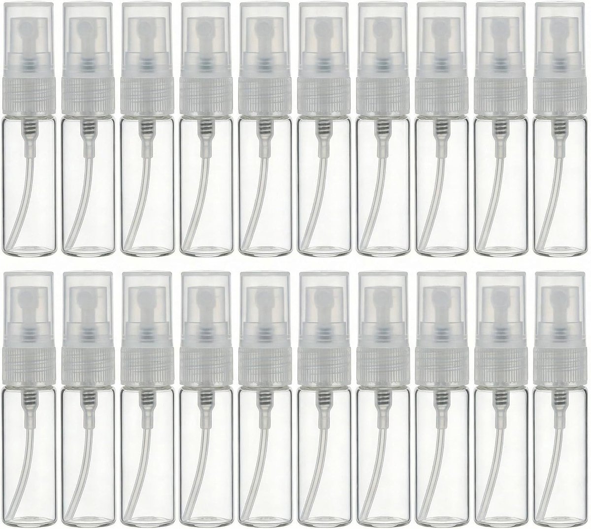 Sprayflessen 20Pcs 2ml - Duidelijk glas - Refillbaar - Ideaal voor reizen en feesten - ShopVlot