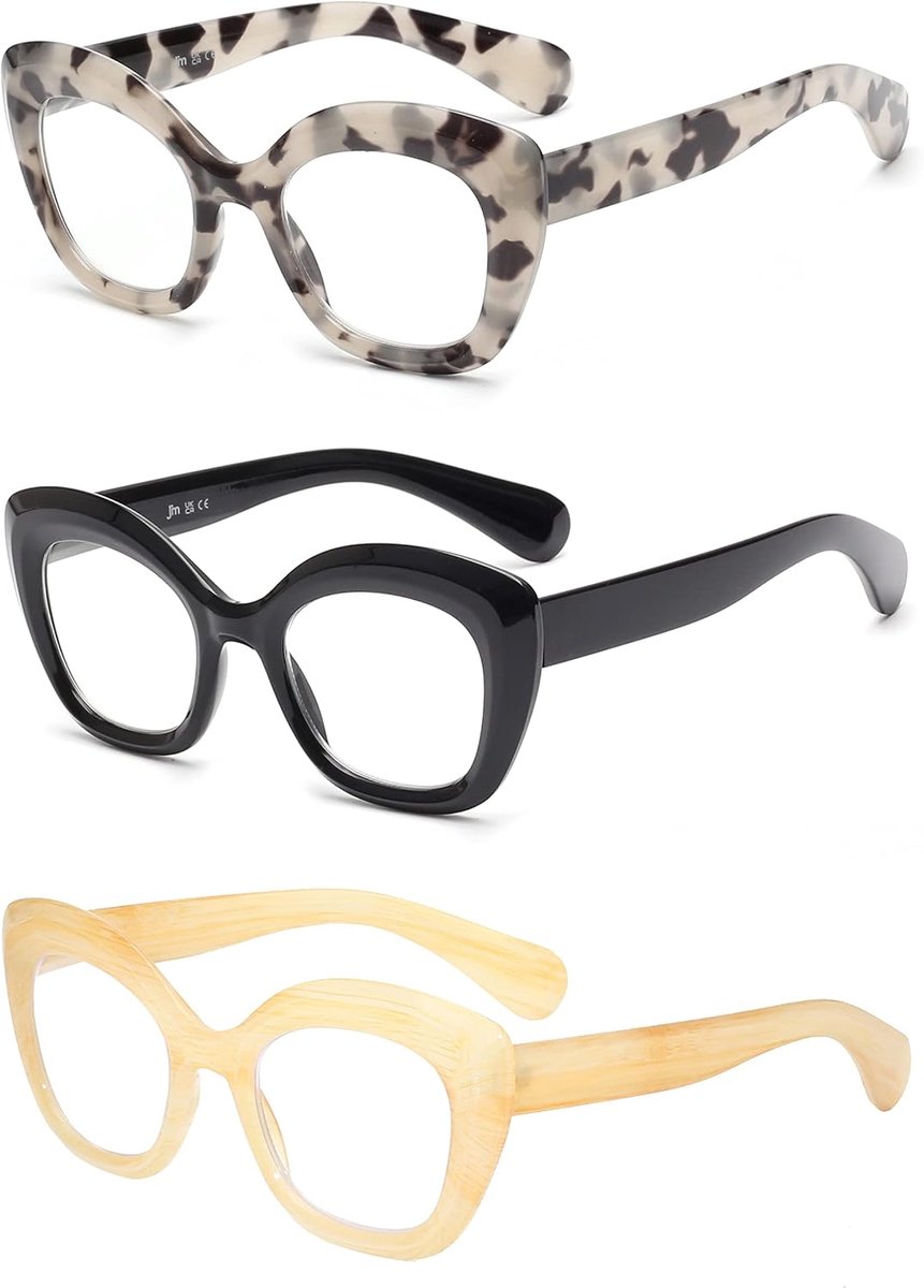 Leestassen 4 paar - Ombre kleur - Unisex - Inclusief veerhengsel voor comfort - ShopVlot