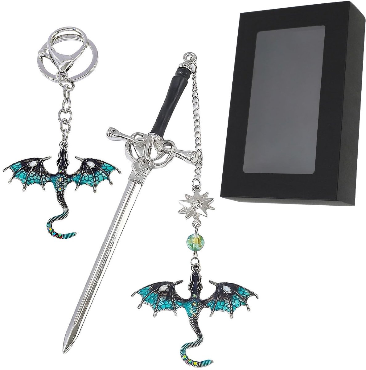 Solidchoice - Set van Blue Dragon Boekenlegger en Sleutelhanger