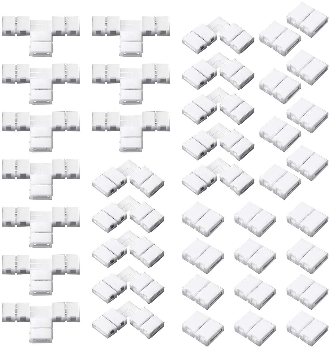 Solidchoice - 40 Stuks 2-polige Ledstripverbinders met Clipbevestiging