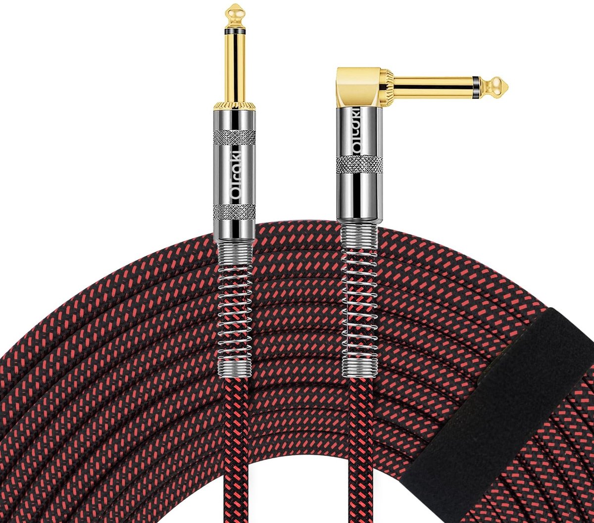 Solidchoice - 5 Meter Gevlochten Gitaarkabel met 6,3 mm Stekker voor Elektrische Instrumenten