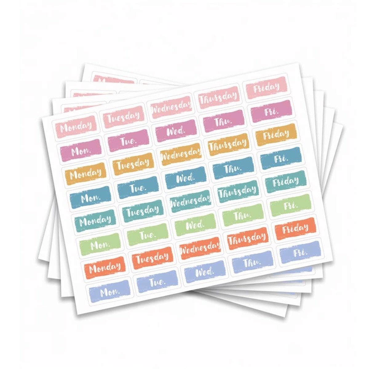 Solidchoice - Set van 200 Weekdag Planner Stickers voor Organisatie