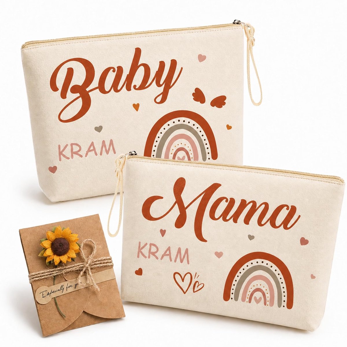 Solidchoice - Set van 2 Tasjes voor Zwangere Vrouwen met Ritssluiting