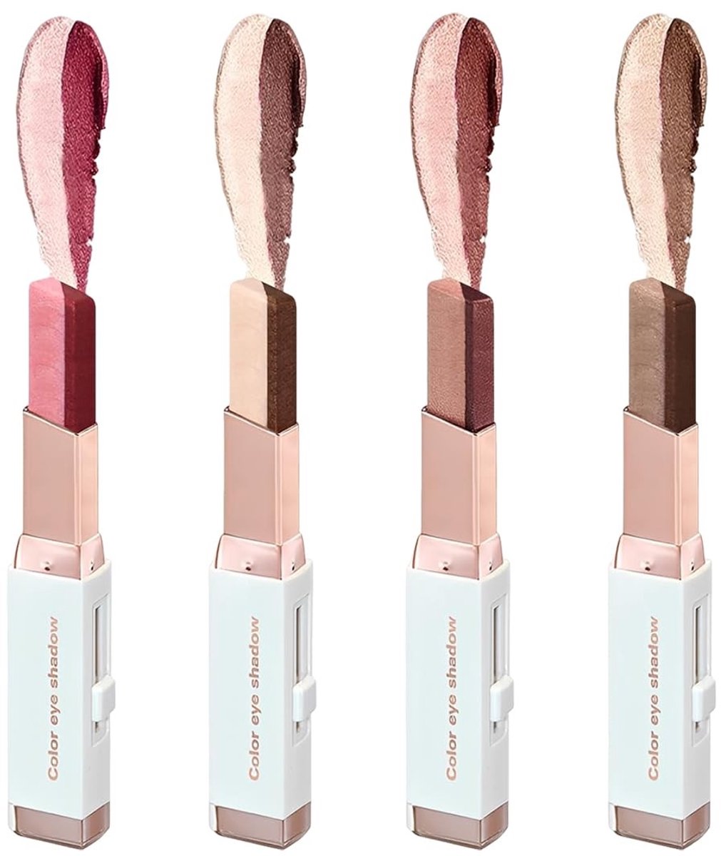Solidchoice - Set van 4 Waterdichte 2-in-1 Oogschaduwsticks