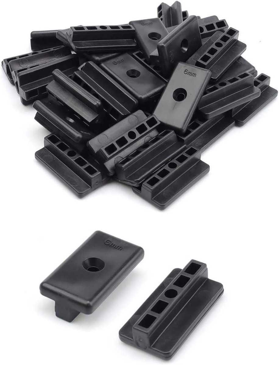 T-Clip bevestigingsclips 200 stuks - T-vormige WPC clips - 6mm verborgen montage - ShopVlot