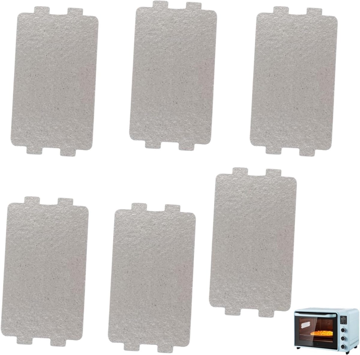 Pack of 6 Universal Microwave Microwave Disc Waveguide Cover Replacement Part 6.3 x 11.7 cm Mica Plate Cuttable Repair - ShopVlot