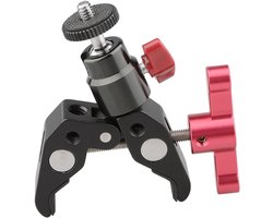 CAMVATE Super Clamp with 1/4" Screw Ball Head Mount for DSLR Camera DIY Accessories (Red) - ShopVlot
