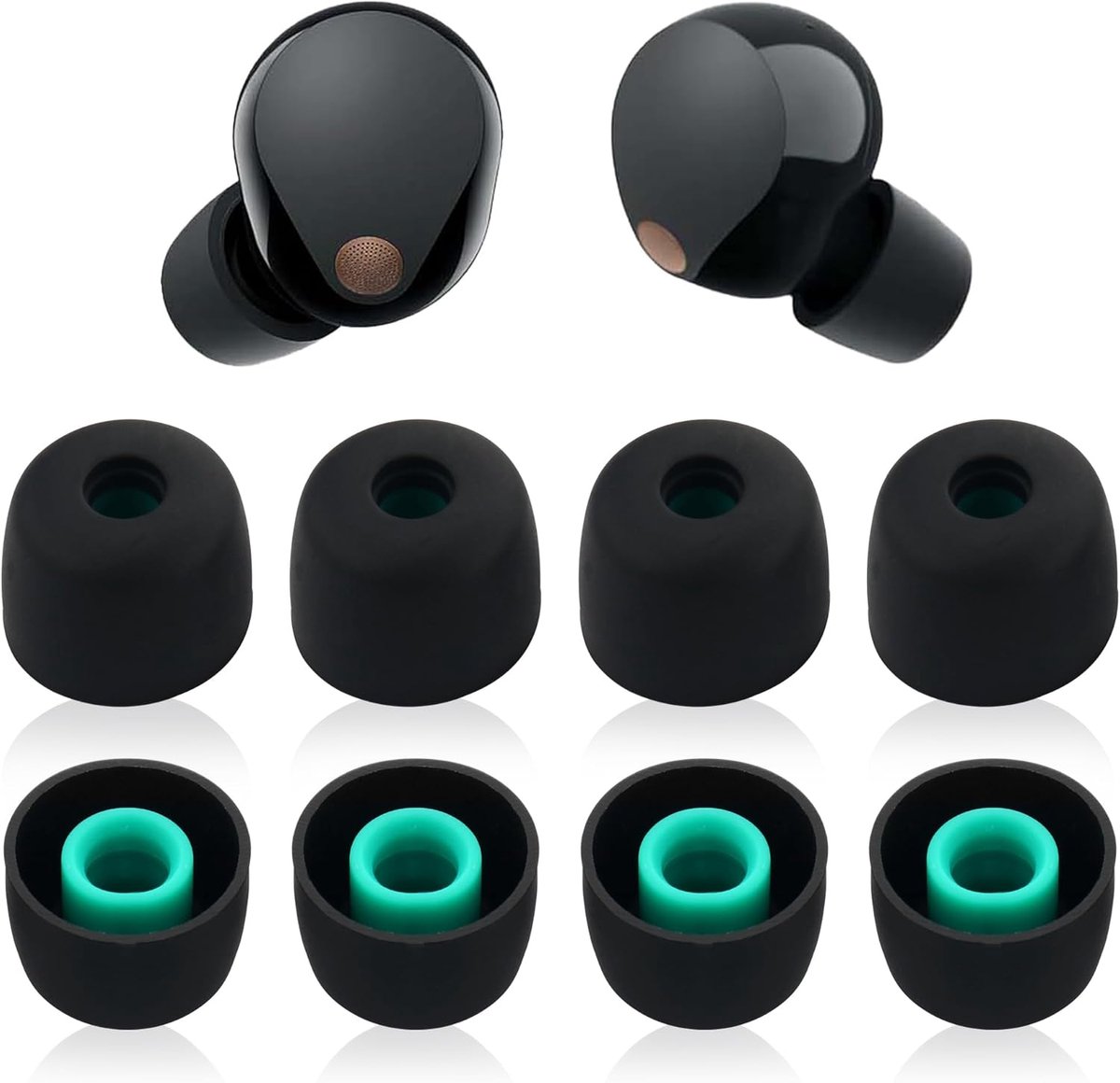 4 Pairs 1000XM5 Silicone Earbuds Earbud Tips Replacement Earbuds Earbuds Compatible with Sony WF-1000XM5, WF-1000XM4 - ShopVlot