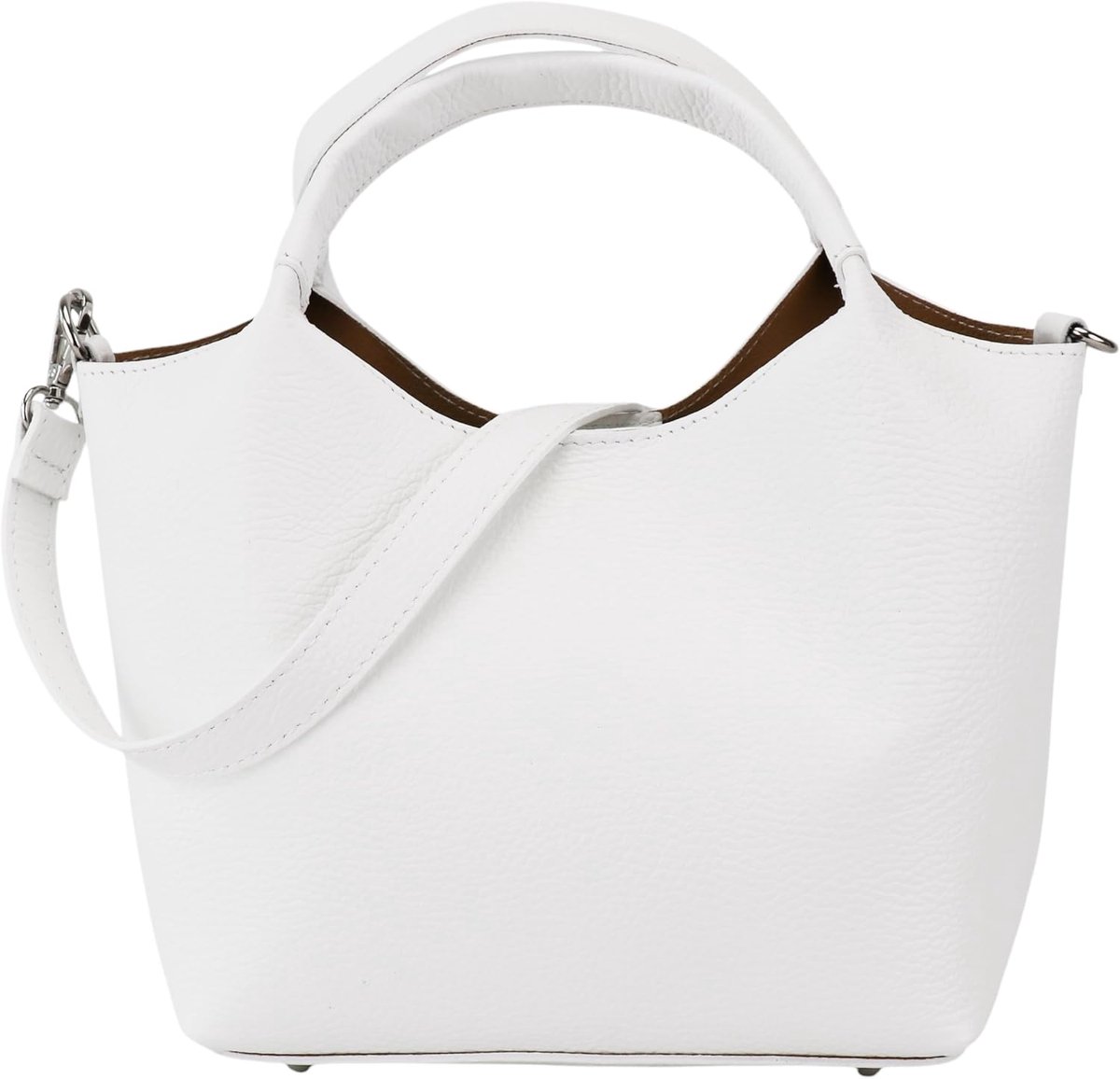 SH Leder Women's Handbag Genuine Leather Pouch Bag with Shoulder Strap and Inner Pocket, Elegant Handle, Crossbody Bag - ShopVlot