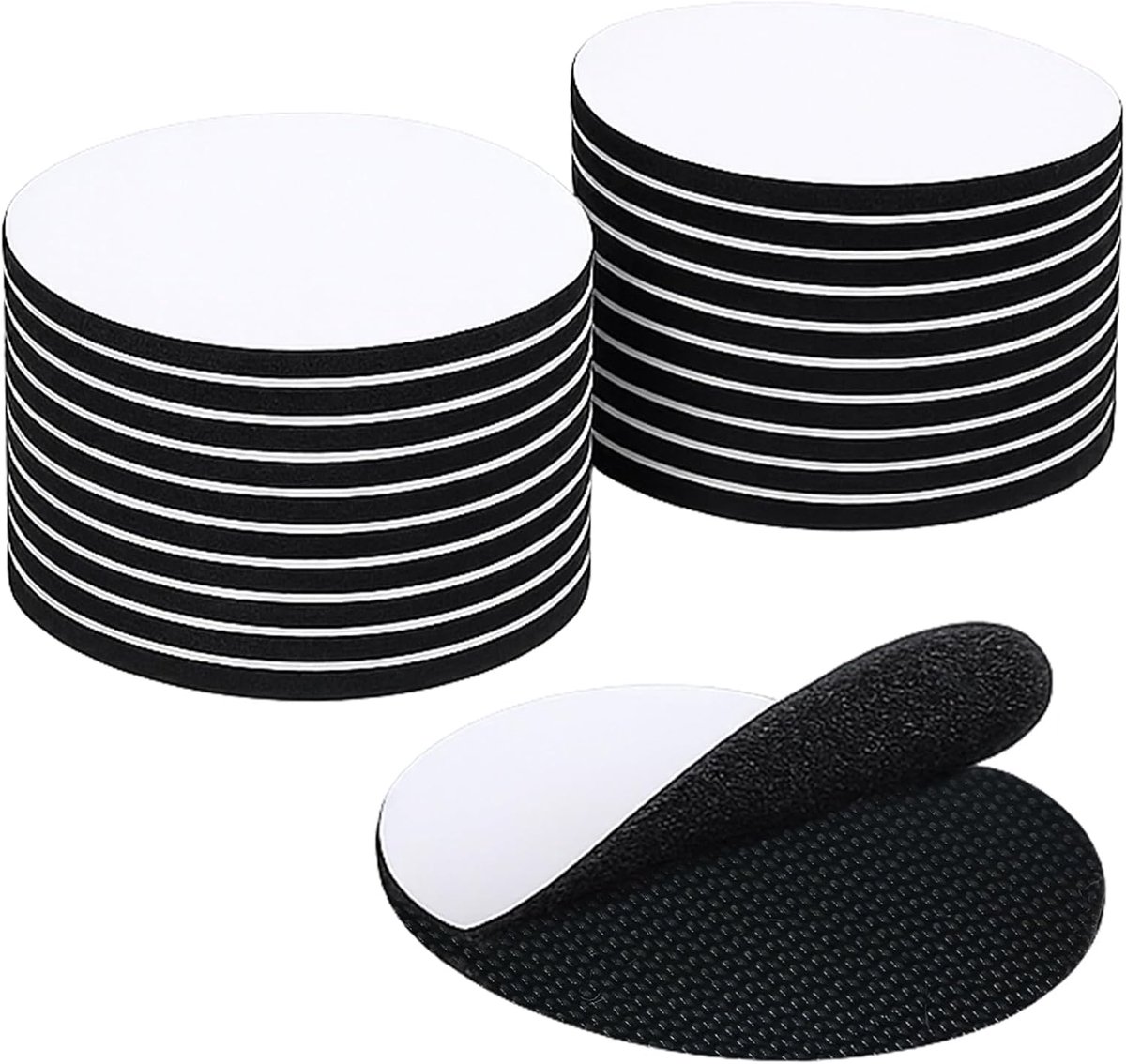 Self Adhesive Double Sided 50Pcs Extra Strong, Self Adhesive Fastener 50mm Wide, Self Adhesive Plush Band and Hook - ShopVlot
