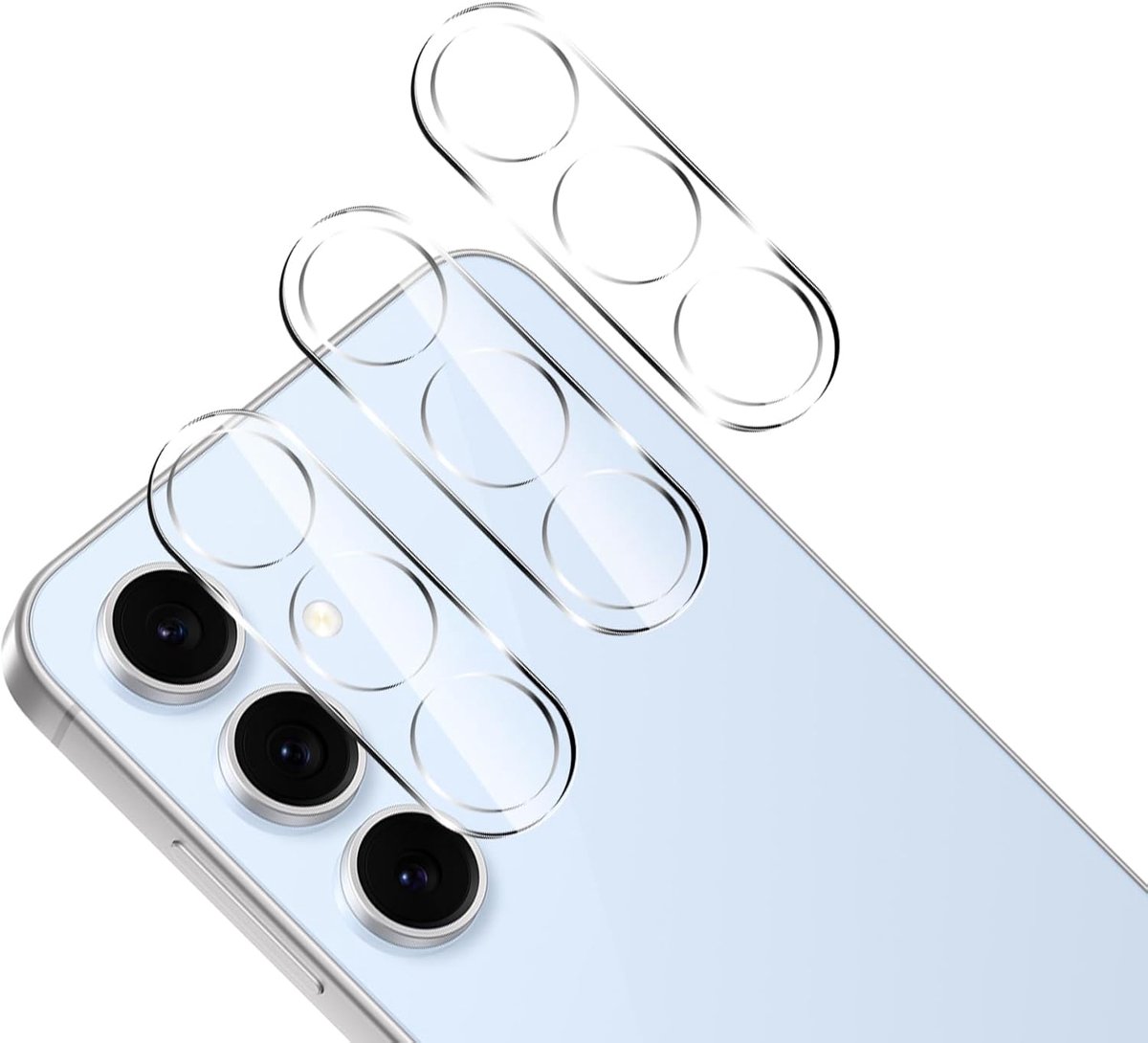 Gehard Glas Camera Lens Protector 3 Stuks voor Samsung Galaxy S24 FE, Krasbestendig, Helder, Anti-Vingerafdruk - ShopVlot