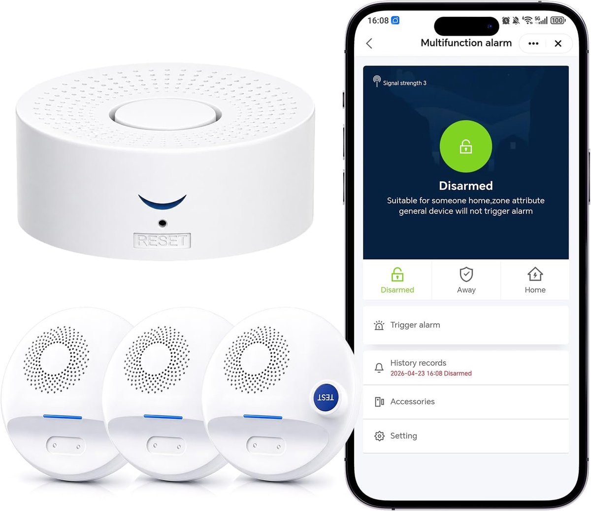 WiFi waterlekdetector set, 1 gateway en 3 draadloze watersensoren, app-meldingen, 115 dB alarm, IP67 lekdetectie in 1 - ShopVlot