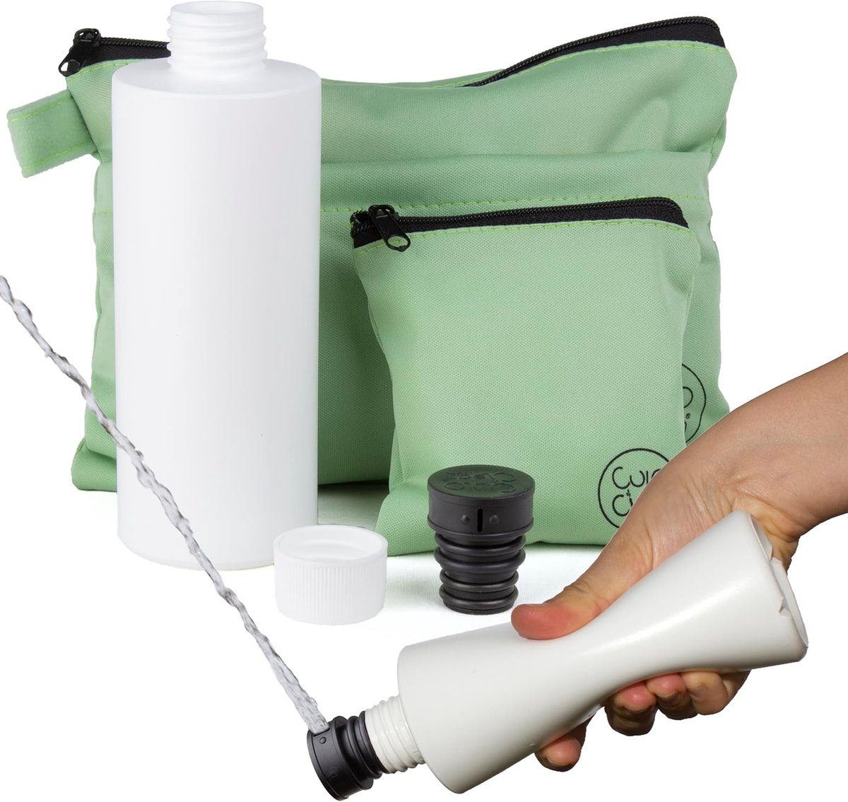 CuloClean Hygiene Bag for Hiking + Portable Travel Bidet Portatil + Bottle Personal Hygiene Kit for Walkers, Leaves No - ShopVlot