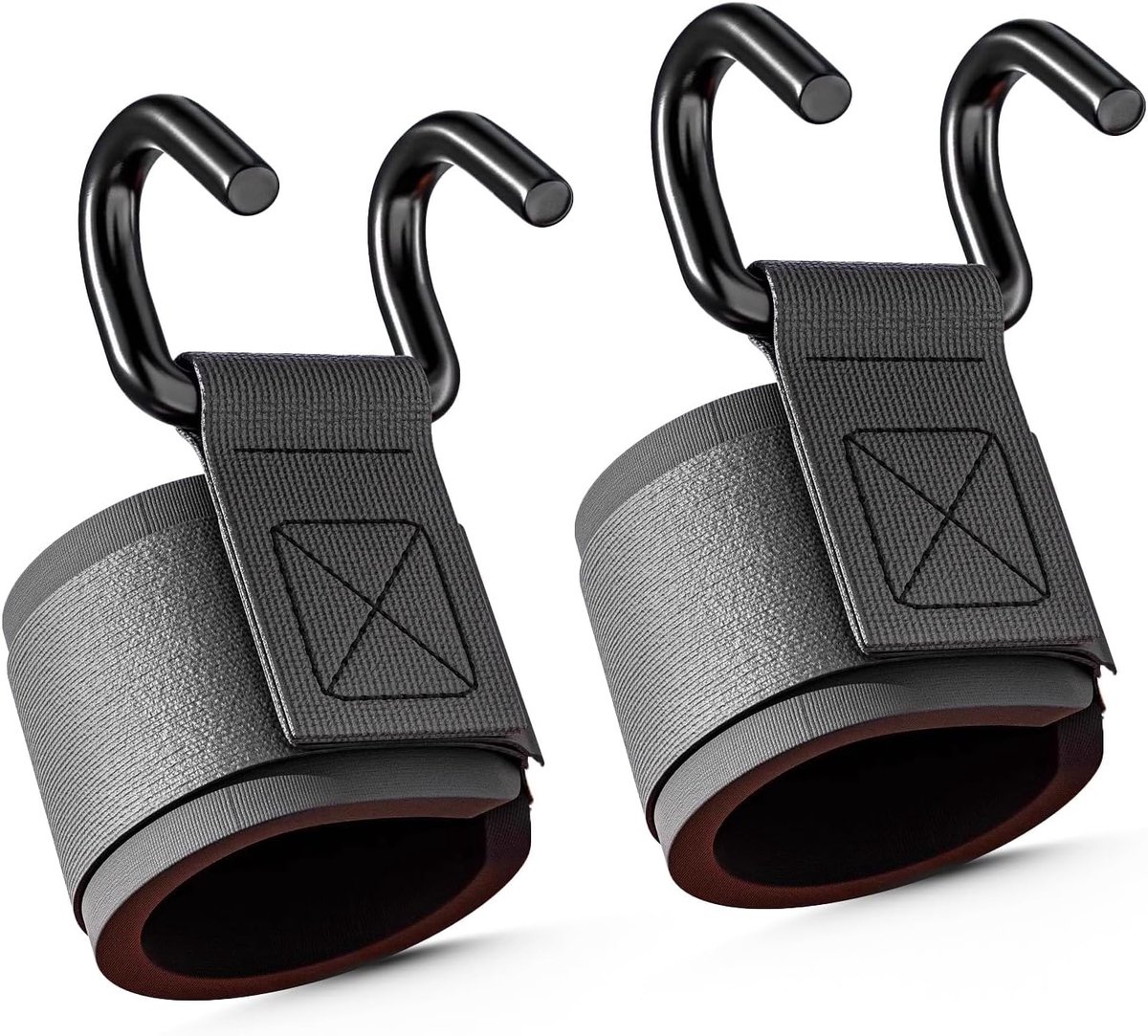 Gewichtheffen haken paar, antislip polssteunbanden voor mannen en vrouwen, gym polswraps voor pull-up, fitness - ShopVlot