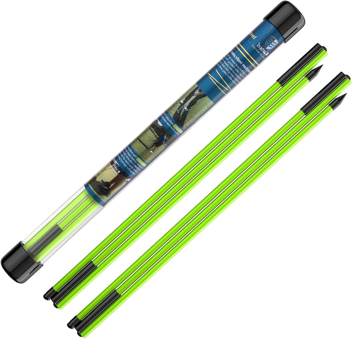 Set van 2 Golf Alignment Sticks van 122 cm, Opvouwbare Swing Trainer, Golf Trainingshulpmiddel voor Aiming, Positie en Houding Correctie