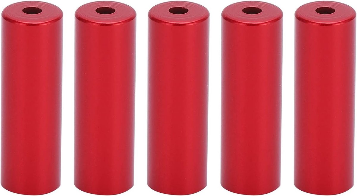 Set van 5 Aluminium Fietskabel Caps voor Versnellingskabels - 4mm Accessoires voor Fietsen en Onderhoud